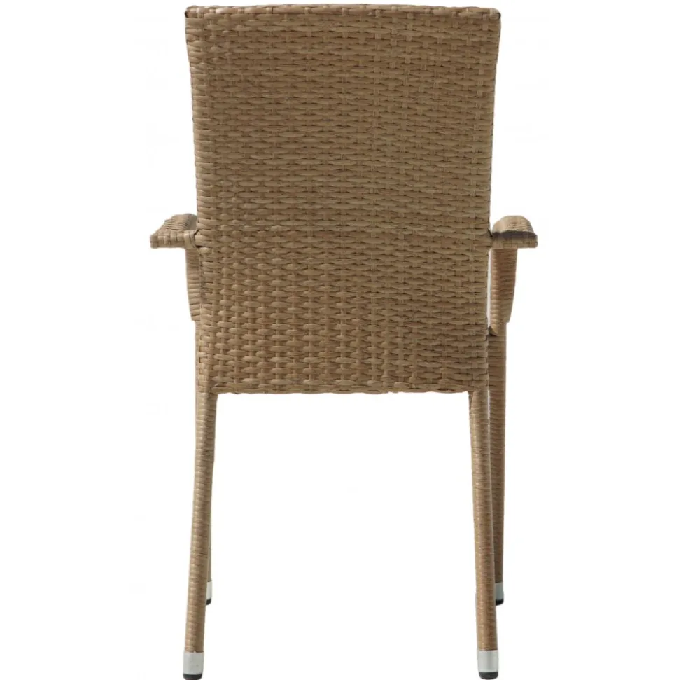 Utestol med dyna stapelbar + Textilskydd för utemöbler