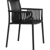 Utestol stapelbar plast svart - Tulsa + Textilskydd för utemöbler