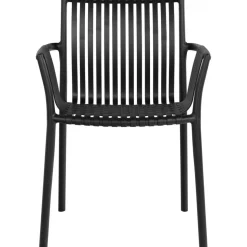 Utestol stapelbar plast svart - Tulsa + Rengöringsmedel för utemöbler