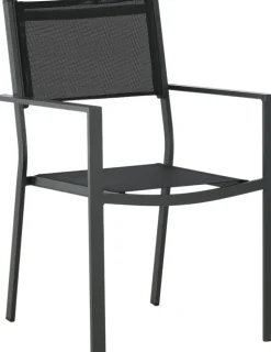 Utestol stapelbar svart - Copacabana + Textilskydd för utemöbler