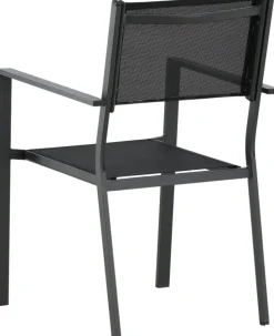 Utestol stapelbar svart - Copacabana + Textilskydd för utemöbler