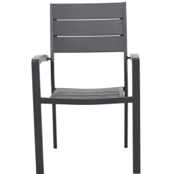 Utestol svart / grå stapelbar