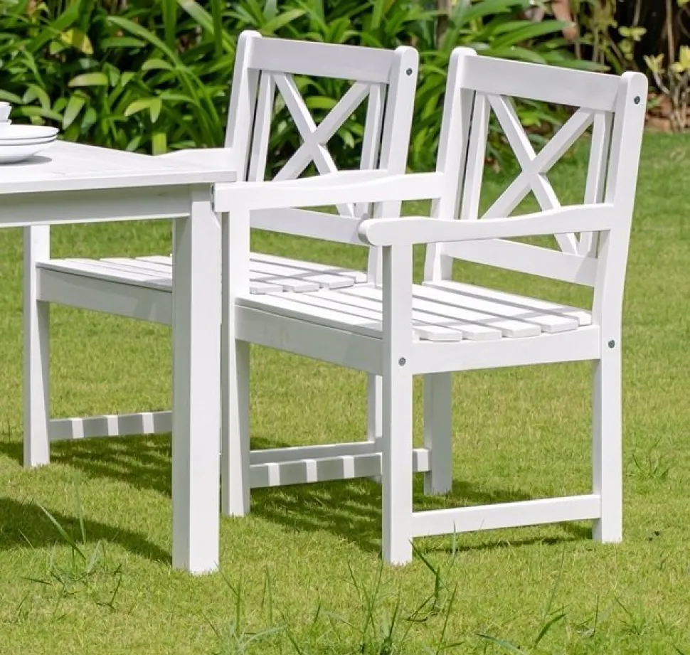 Utestol vit Bohus + Fläckborttagare för möbler