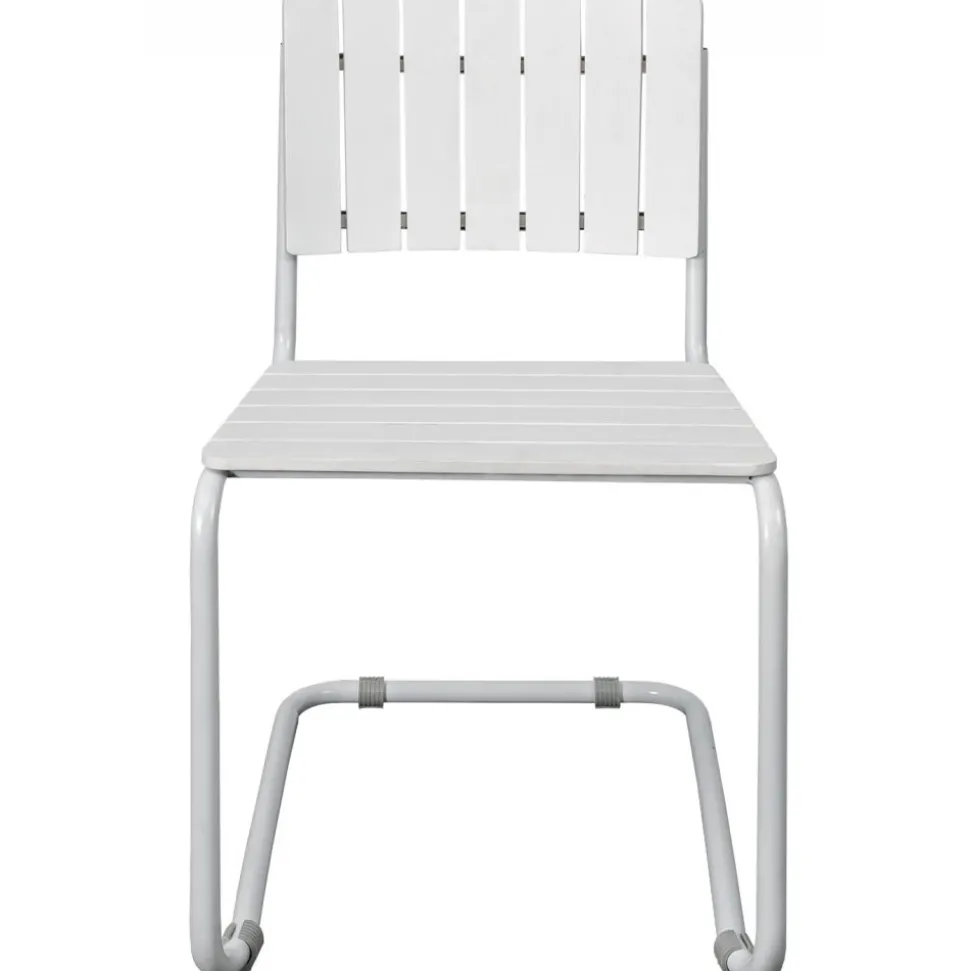 Utestol vit stapelbar - Holmsund + Rengöringsmedel för utemöbler