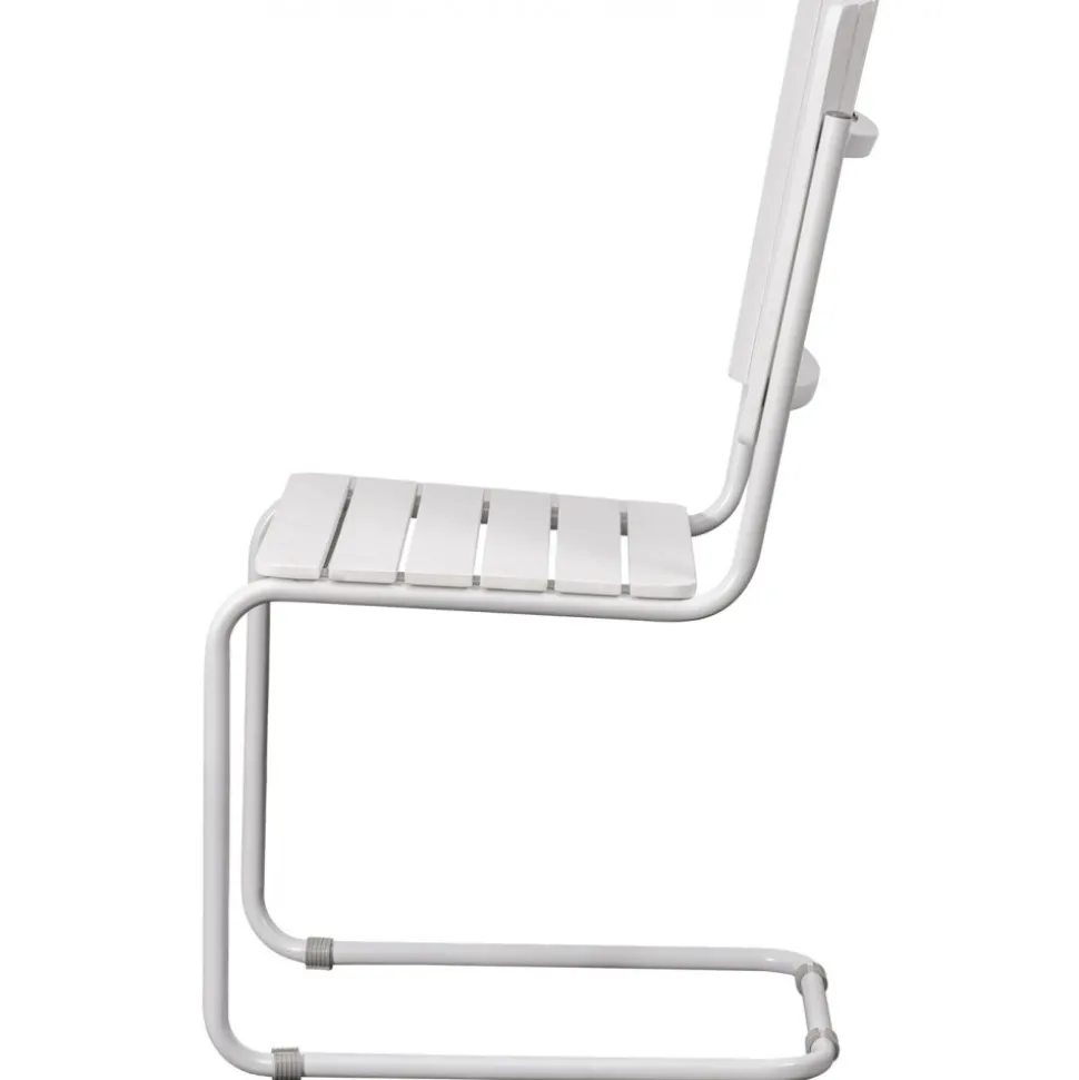 Utestol vit stapelbar - Holmsund + Rengöringsmedel för utemöbler