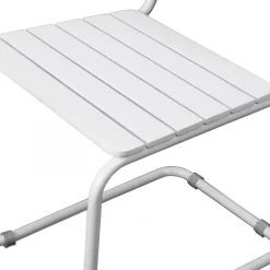 Utestol vit stapelbar - Holmsund + Rengöringsmedel för utemöbler