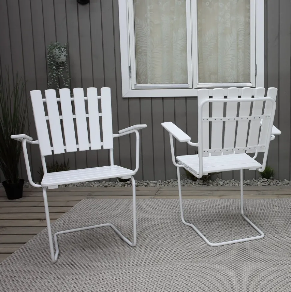 Utestol vit Vaxholm - Europa producerad