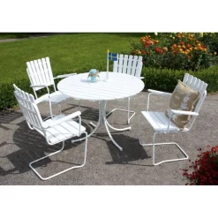 Utestol vit Vaxholm - Europa producerad