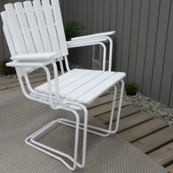 Utestol vit Vaxholm - Europa producerad