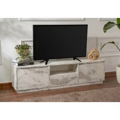 Vanguard TV-bänk - Vit marmor