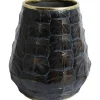 Vas sköldpadda H24 cm - Svart