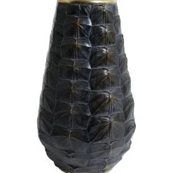 Vas sköldpadda H35 cm - Svart