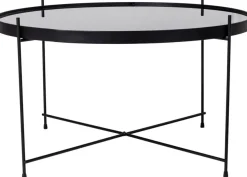 Venezia Soffbord 70 x 70 cm - Stål/glas