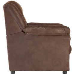 Vera fåtölj i brunt microfiber + Textilrengöring för möbler