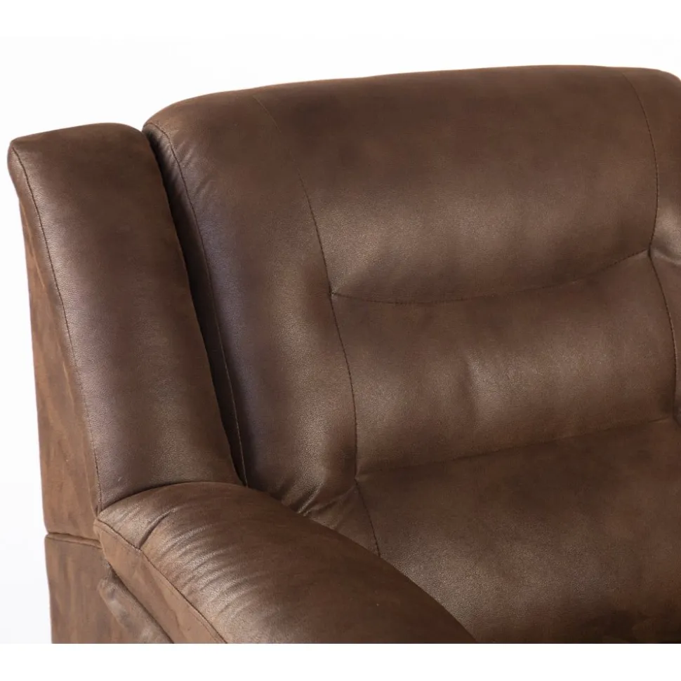 Vera fåtölj i brunt microfiber