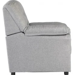 Vera fåtölj i grått tyg + Textilrengöring för möbler