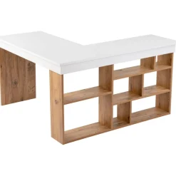 Vesper skrivbord 130 x 72 cm - Vit/furu