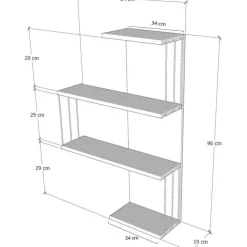 Vägghylla - Vit/antracit