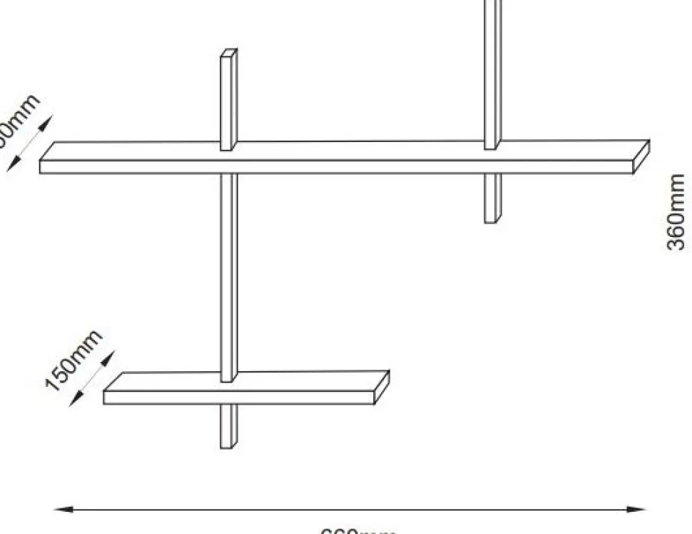 Vägghylla oregelbunden