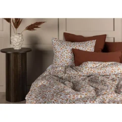 Vicky bäddset 200 x 150 cm - Brun/orange/grön/vit