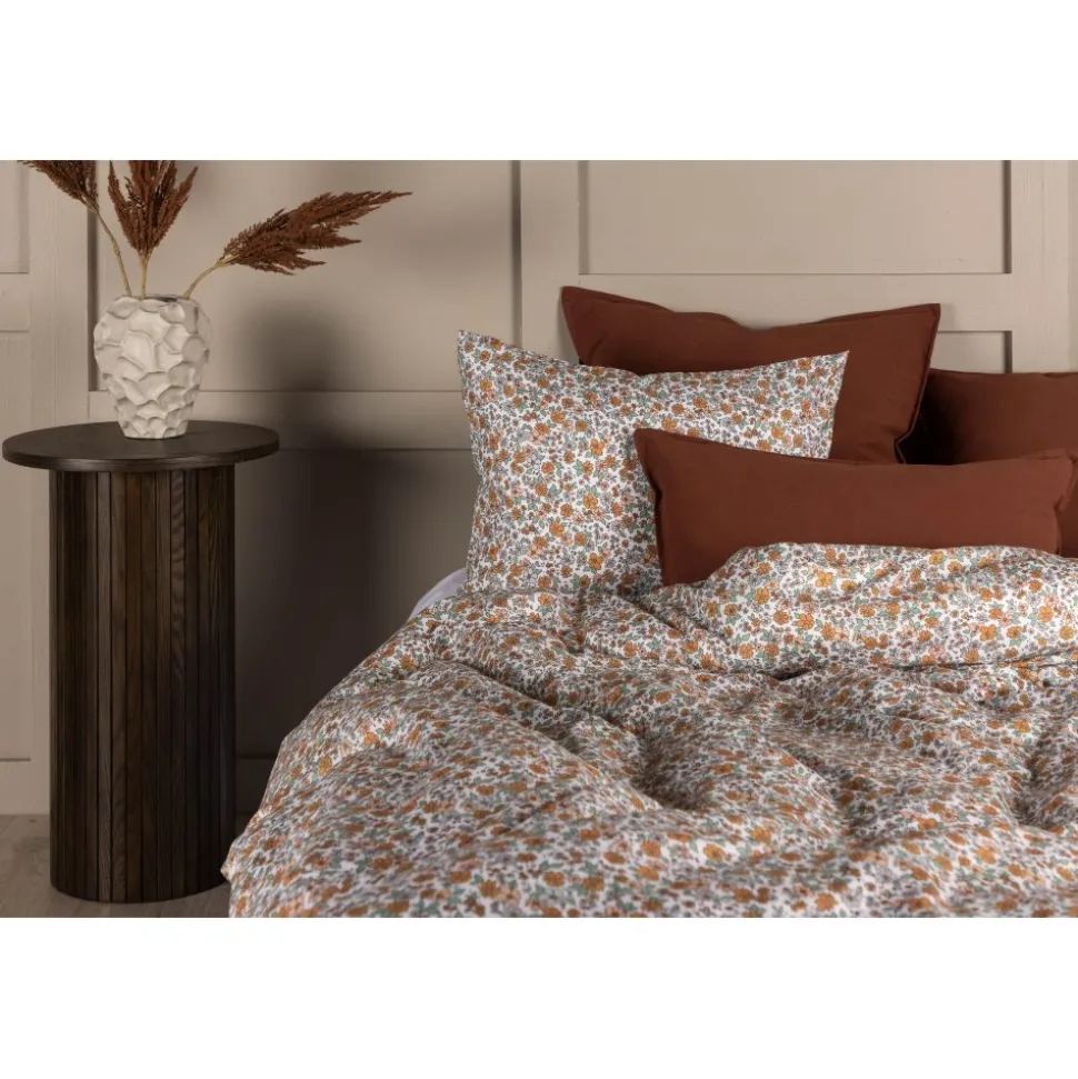 Vicky bäddset 200 x 150 cm - Brun/orange/grön/vit