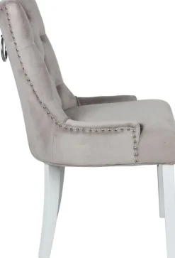 Victoria matgrupp, runt matbord Ø120 cm med 4 st Tuva stol Cleopatra - Vit/Brunbets