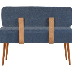 Vina sittbänk med ryggstöd - Furu/mörkblå