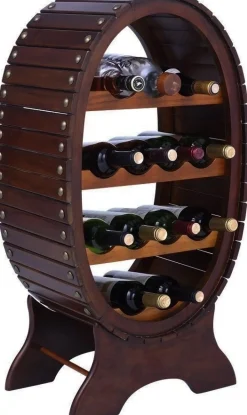 Vinställ för 13 st flaskor - Mahogny