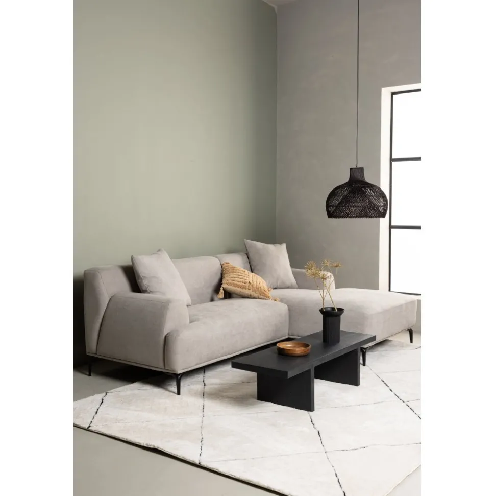 Viskan divansoffa - Svart/Ljusgrå