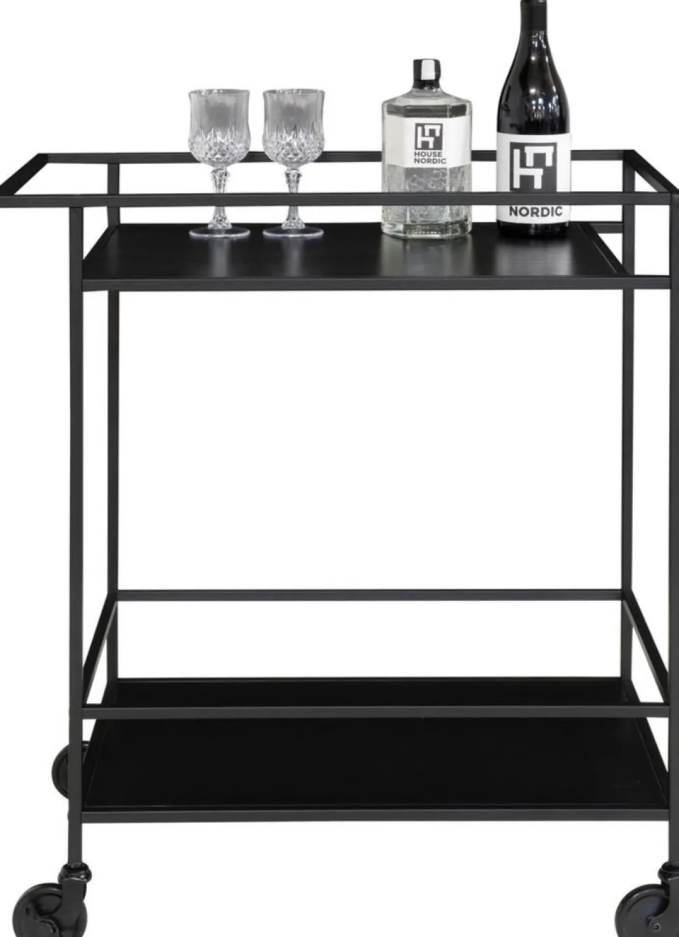 Vita Serveringsvagn 68 x 40 cm - Svart