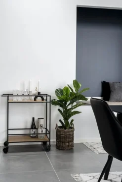 Vita Serveringsvagn 68 x 40 cm - Svart/ek imitation