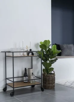 Vita Serveringsvagn 68 x 40 cm - Svart/ek imitation