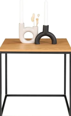 Vita Sidobord 45 x 45 cm - Svart/ek imitation