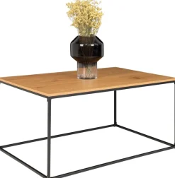 Vita Soffbord 60 x 90 cm - Svart/ek imitation