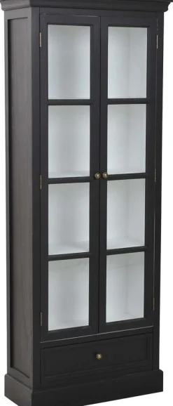Vitrinskåp antiksvart - Holmby