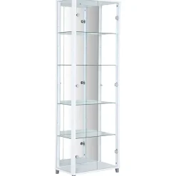 Vitrinskåp dubbeldörr - Optima Vit + Möbeltassar