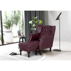 Vivaldino fotpall - Oxblod