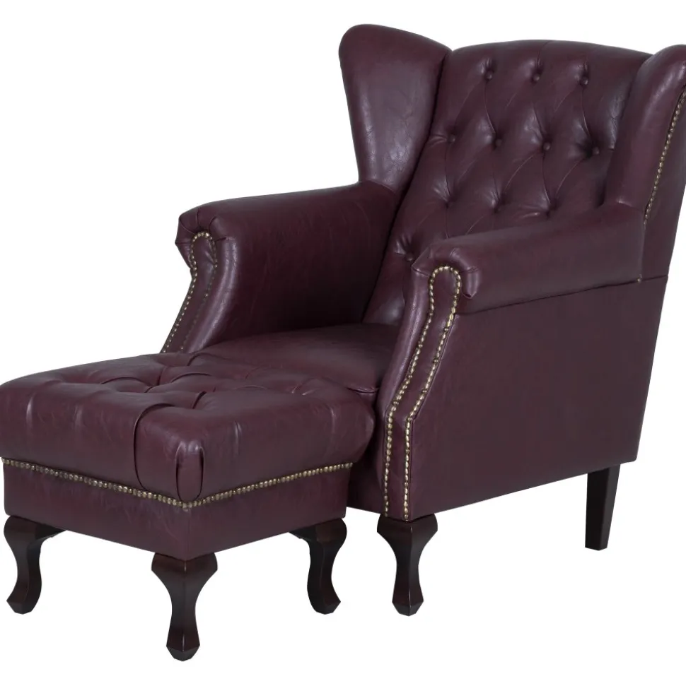 Vivaldino fåtölj - Oxblod