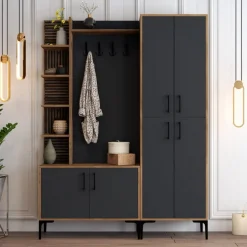 Viyana hallmöbel 150 cm - Valnöt/antracit