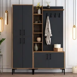 Viyana hallmöbel 150 cm - Valnöt/antracit