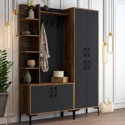 Viyana hallmöbel 150 cm - Valnöt/antracit