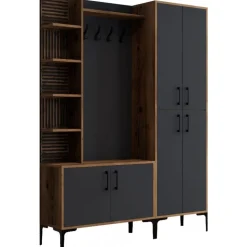 Viyana hallmöbel 150 cm - Valnöt/antracit