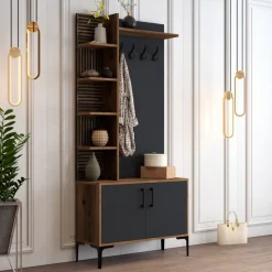 Viyana hallmöbel 90 cm - Valnöt/antracit