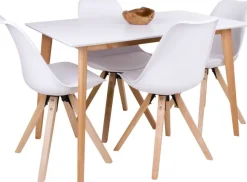 Vojens Matbord - Vit/natur - 120x70x75