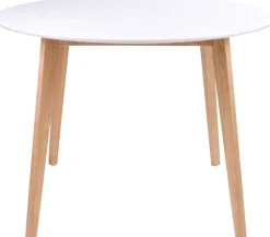 Vojens Matbord - Vit/natur - Ø105 cm