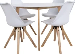 Vojens Matbord - Vit/natur - Ø105 cm