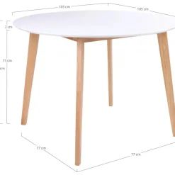 Vojens matgrupp - Brun/vit + 4.00 x Stolsdyna