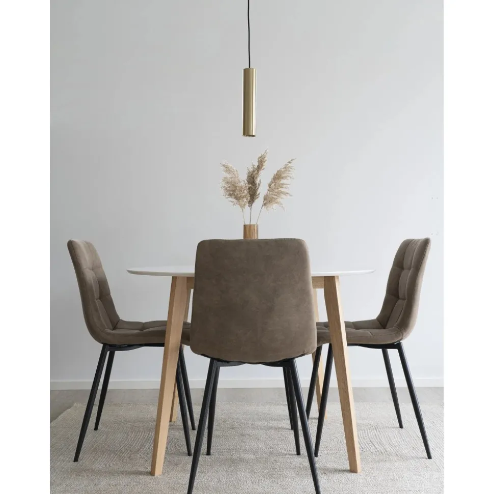 Vojens matgrupp - Brun/vit + 3.00 x Möbeltassar