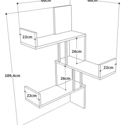 Voyage vägghylla 17 - Furu