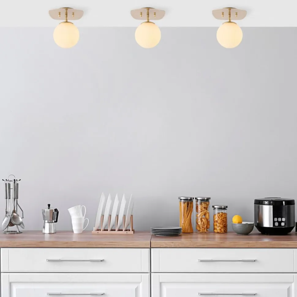 Well taklampa 11671 - Guld/vit